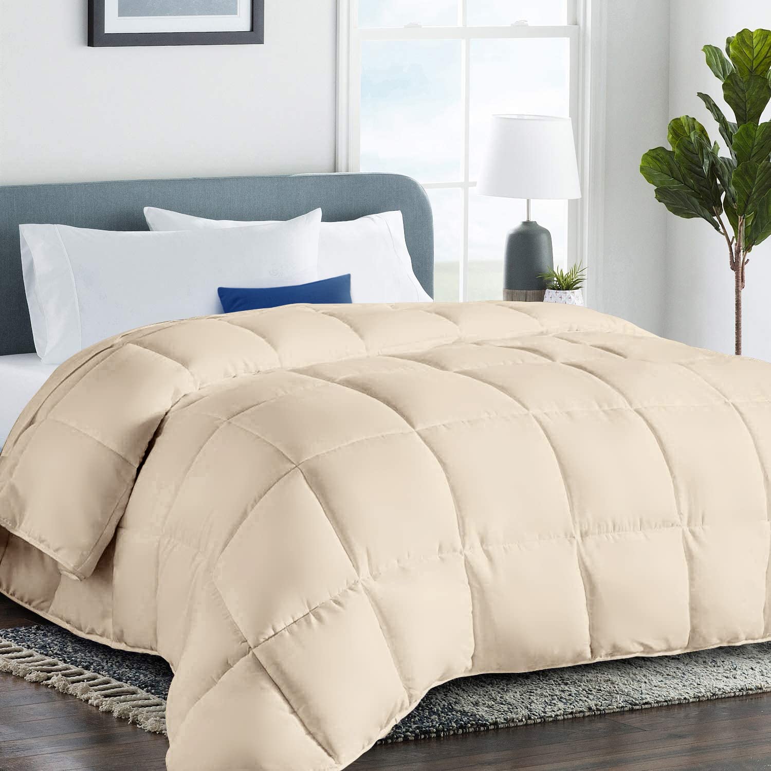 Cohome 2100 Series Oversized Queen Down Alternative Comforter Quilted Duvet Insert With Corner Tabs - All Season Reversible Warm